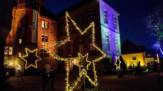 Die "Winterszeit" auf Schloss Eyrichshof bei Ebern bietet schon Anfang November Weihnachtsstimmung.