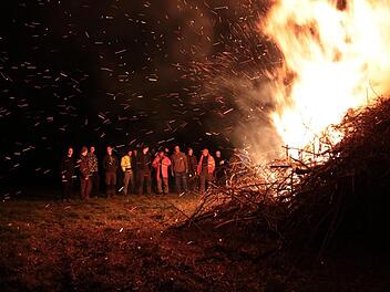 Auch in Rüssenbach protestierten die Landwirte nach dem Aufruf der Initiative "Land schafft Verbindung". Foto: Josef Hofbauer
