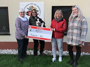 Tierheim Hof freut sich über Spende