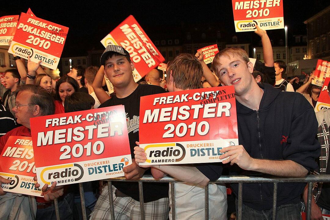 Meisterfeier Brose Baskets Bamberg Maxplatz