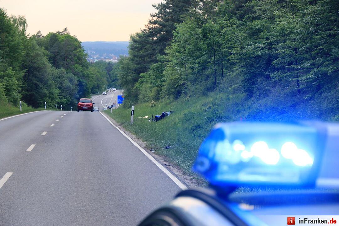 Unfall zwischen Bamberg und Pödeldorf: Motorradfahrer verletzt
