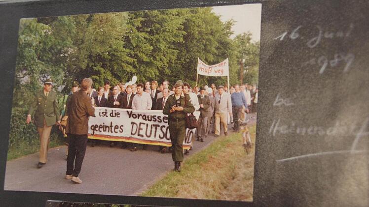 Bei der Kundgebung zum 17. Juni 1989 sprach Theo Waigel.  Foto: Archiv Heinlein
