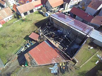 Scheunenbrand in Kitzingen