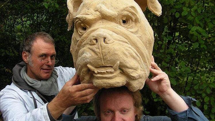 Stephan Bach als Hund Berganza, den der Akteur bei früheren Hainspaziergängen mimte.