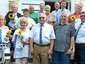 Der H&ouml;hepunkt des VdK-Sommerfestes war die Auszeichnung von treuen Mitgliedern. Foto: Lothar Weidner