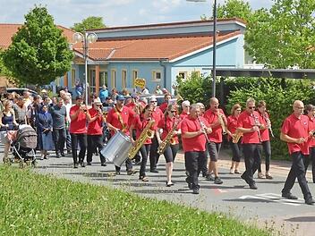 Die Siemens-Healthcare-Concert-Band f&uuml;hrt den Festzug an. Fotos: privat