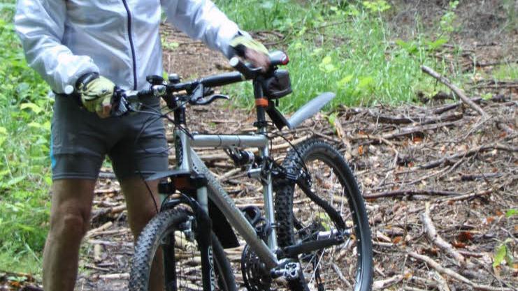 Wer sein Fahrrad liebt - hier kann kein Mountainbiker mehr fahren, auch nicht der erfahrene Reiner Racek.