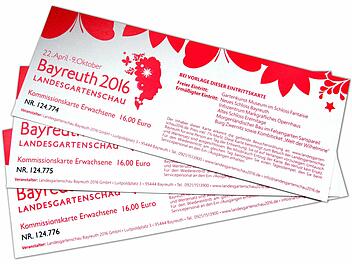 Tickets für die Landesgartenschau in Bayreuth.  Foto: Katrin Geyer
