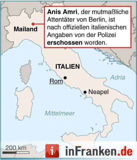 Mutmaßlicher Berliner Attentäter in Mailand erschossen (ai-eps)