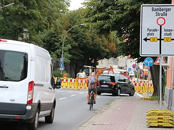Die Umleitung rechts über die Von-Brun-Straße gefällt den Einzelhändlern der Innenstadt. Foto: Ronald Heck