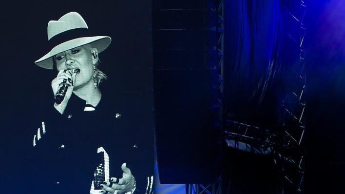 Sarah Connor bei ihrem Auftritt in Coburg 2016 Foto: Barbara Herbst