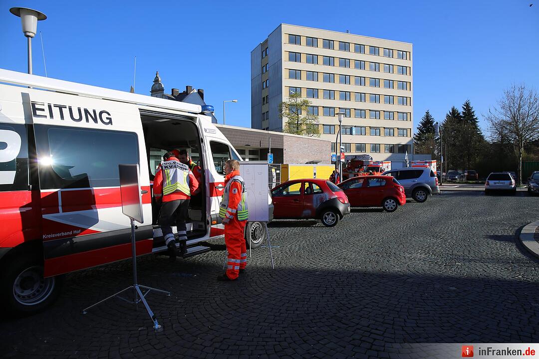 Brand im ehemaligen Postgebäude in Hof