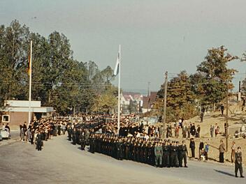 11. Oktober 1962: Die Grenzschützer zogen auf das Areal in Oerlenbach ein.  Foto:Archiv/K. Hering, E. Ritter