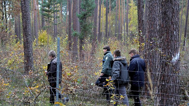 Realschüler bei der Waldarbeit Richard Sänger