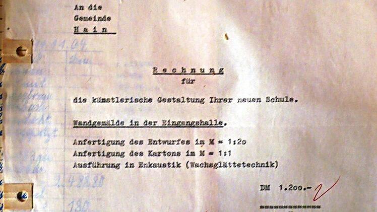 Rechnung von Hubert Weber aus dem Jahr 1964  Foto: Gemeindearchiv Küps