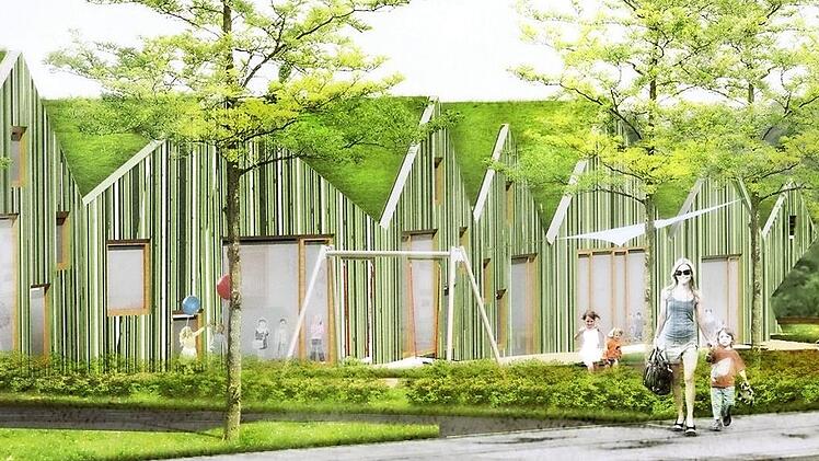 Viel Grün zeitigt der Neubau der Kindertagesstätte St. Otto.  Foto: Architekturbüro Jäcklein