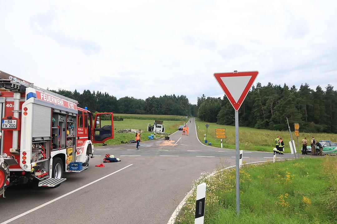 Schwerer Unfall im Landkreis Bamberg