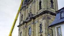 Reparaturarbeiten an der Basilika in Gößweinstein  Foto: T. Weichert