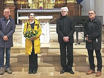 Lang anhaltenden Applaus gab es für (von links) Michael Ulbrich, Maryna Pavlenko, Gabriel Konjaev und Reinhard Döring am Ende des Konzertes.