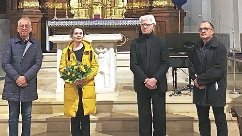 Lang anhaltenden Applaus gab es für (von links) Michael Ulbrich, Maryna Pavlenko, Gabriel Konjaev und Reinhard Döring am Ende des Konzertes.