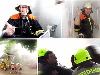 Screenshots der Videos der Feuerwehren Tiefenthal, Weilersbach und Pretzfeld, die bereits jeweils ein eigenes Video zur Cold Water Challenge auf Youtube veröffentlicht haben.