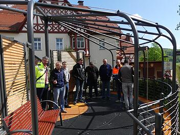 Die Bauabnahme auf dem "Streitberger Balkon" Foto: Paul Pöhlmann