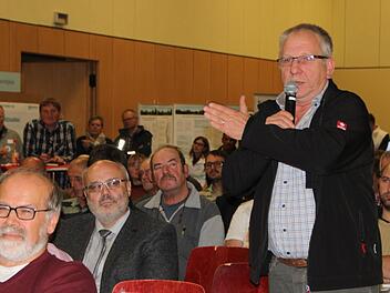 Info-Forum zu Südlink am 27. Oktober 2016 in Oberthulba, Landkreis Bad Kissingen. Foto: Ulrike Müller