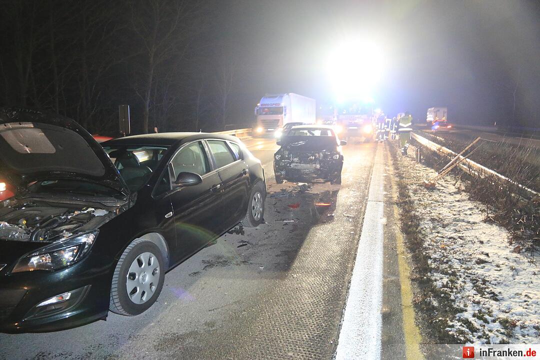 Kollision auf der A3 bei Pommersfelden
