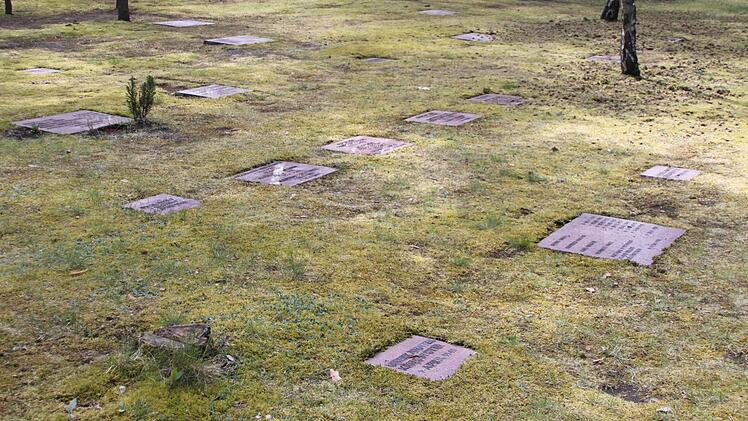 Ein Blick auf den Waldfriedhof mit seinen Grabstätten.