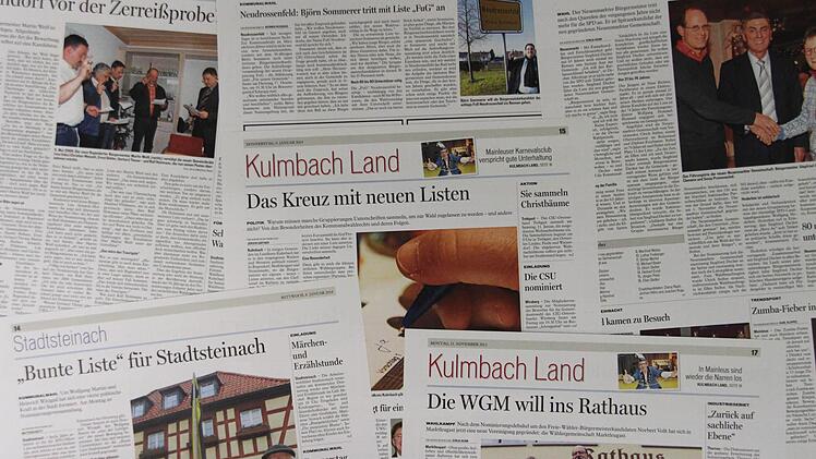 Es ist nicht zu erwarten, dass die Wahlausschüsse den neuen Gruppierungen einen Strich durch die Rechnung machen. Voraussichtlich werden die neuen Listen in Neuenmarkt, Rugendorf, Marktleugast, Neudrossenfeld und Stadtsteinach zur Abstimmung am 16. März zugelassen. Foto: J. Gärtner