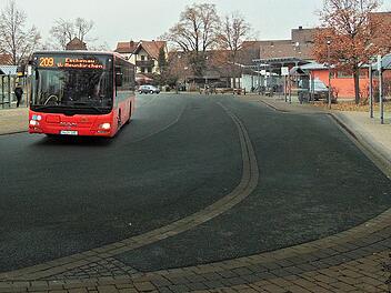 Der 209er am Busbahnhof Neunkirchen am Brand Foto: Petra Malbrich