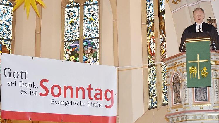 Pfarrer Reinhold König hielt eine bemerkenswerte Predigt für den freien Sonntag.  Foto: K.-H. Hofmann