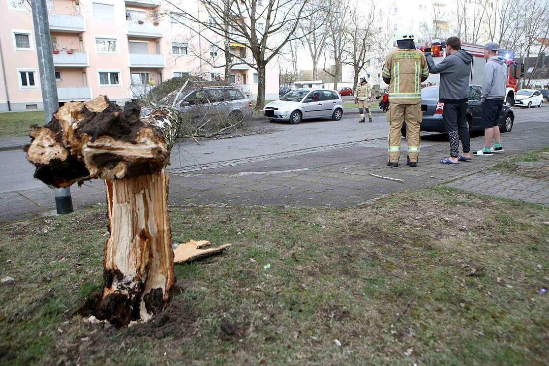Sturm über Franken hinterlässt Schäden