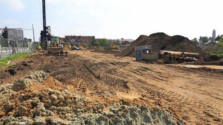 Die Baustelle an der Coburger Straße Ende vergangener Woche  Foto: Barbara Herbst