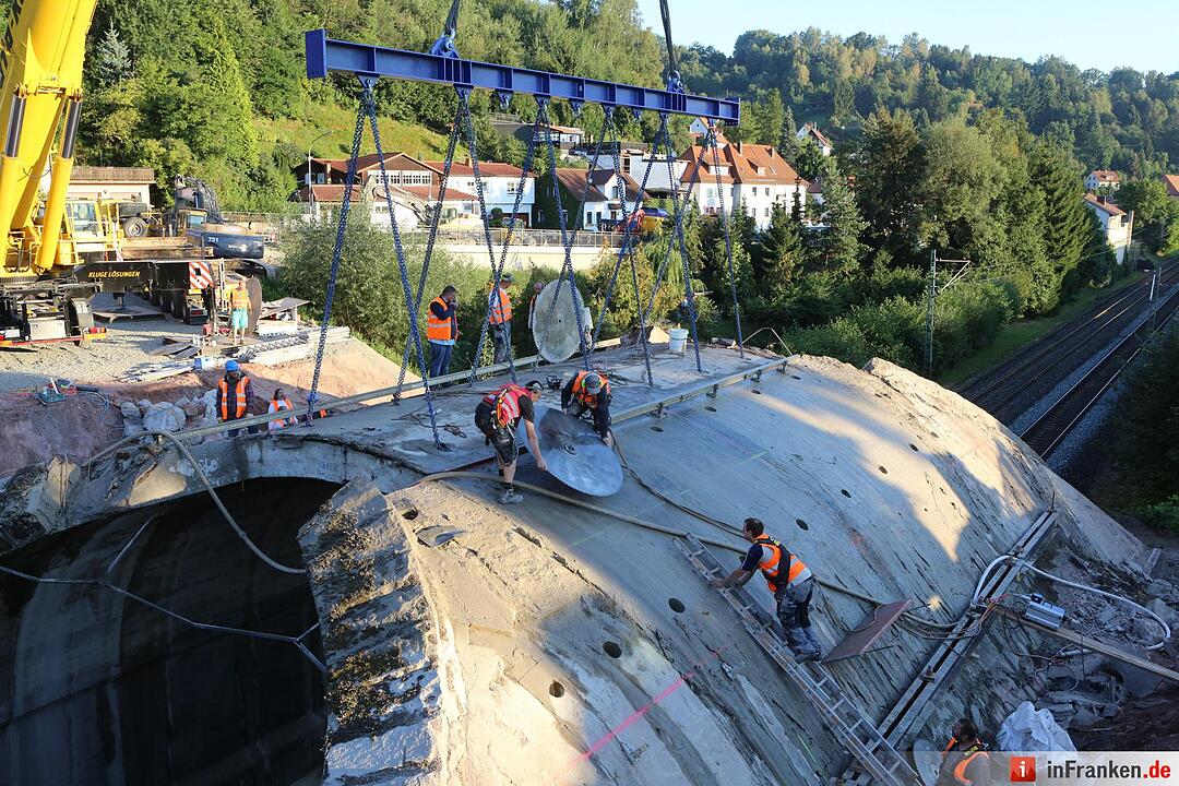 Brückenabriss in Kronach