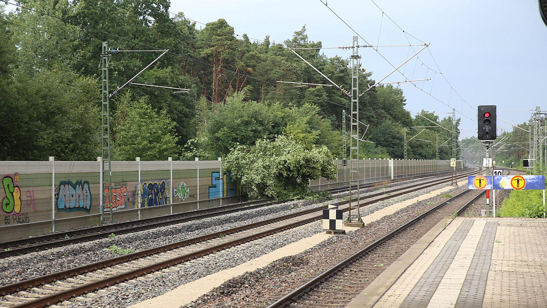 Gewitter über Mittelfranken haben Bäume umstürzen lassen. Im Landkreis Roth war eine Bahnstrecke zeitweise lahmgelegt.