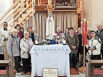 Unser Bild zeigt die Fatima-Nationalmadonna in der Bonifatiuskirche von Z&uuml;ntersbach.