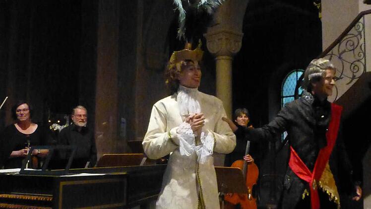 Sopranist Leandro Lafont beim Konzert in Bad Kissingen.  Foto: Ahnert