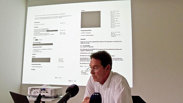 Auch den gegen ihn verhängten Strafbefehl in Höhe von 1,65 Millionen Euro stellte Michael Stoschek bei einer Pressekonferenz ausführlich vor.Foto: Jochen Berger