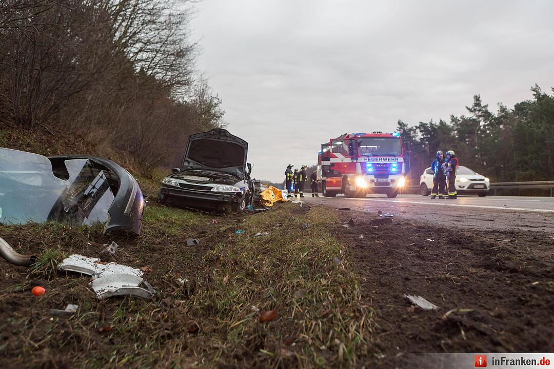 Zwei Schwerverletzte nach Unfall auf der A73