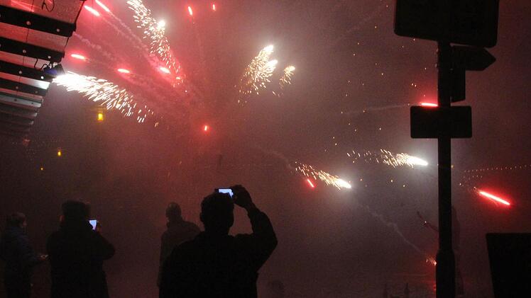Silvester auf dem Höchstadter Marktplatz. Foto: Andreas Dorsch