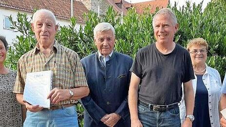Ehrungen beim CSU-Ortsverband Reiterswiesen-Arnshausen (von links): Werner Vogel, Ortsvorsitzende Gudrun Heil-Franke, Helmut Kiesel, Wolfgang Kr&uuml;ger, Johannes Piekarski, Martha M&uuml;ller und Helmut Renninger.
