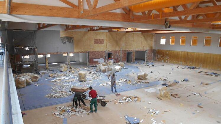 Baustelle: die Zweifachsporthalle der Ebracher RealschuleFoto: privat