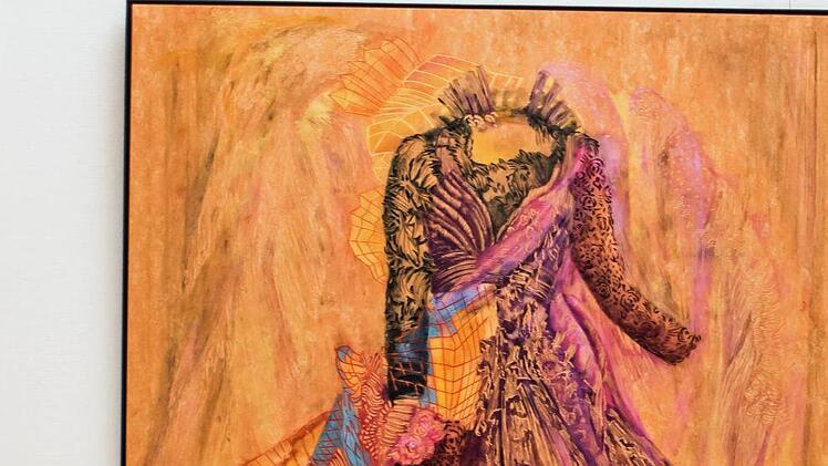 "Auf und ab": Die in Falkensee bei Berlin lebende Künstlerin Sabine Oostermann stellt im Kunstverein Coburg aus.Foto: Jochen Berger