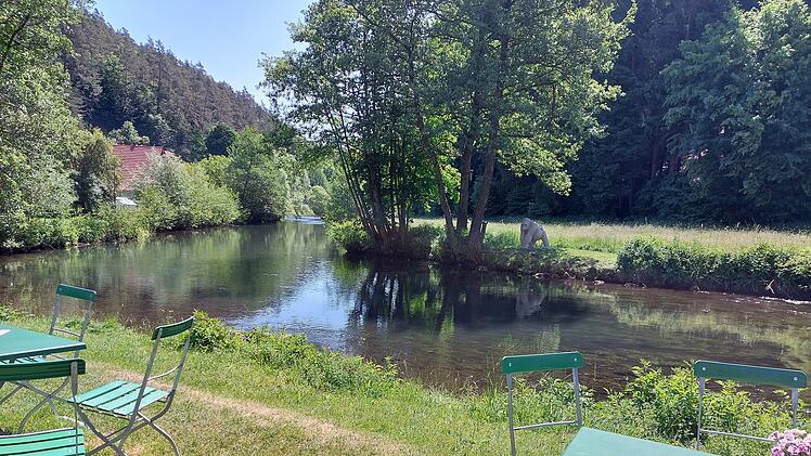 Idyllische Pause direkt an der Pegnitz
