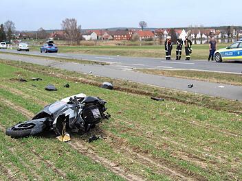 Das Motorrad des 62-J&auml;hrigen, der vor Untermembach verungl&uuml;ckte  Richard S&auml;nger
