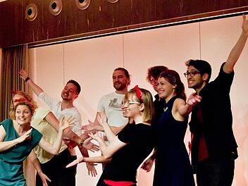 Mitreißender A-cappella-Gesang: Das Würzburger Ensemble "Room4Rent" beeindruckte das Publikum beim Coburger "Verein".Foto: Jochen Berger