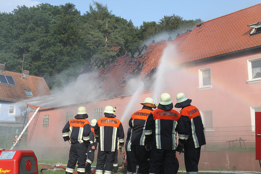 Herpersdorf bei Ansbach: Scheune abgebrannt