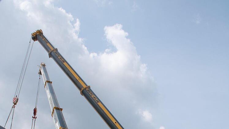 Blick auf die Brückenbaustelle in Untersteinach. Foto: Jürgen Gärtner