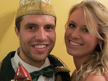 Prinzenpaar sind in Euerdorf "Svenja I. von der Ringstraße" und "Andi I. vom Kreisel" (Svenja Lippert und Andi Lippert).  Foto: Doris Bauer